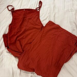 YESNO Women Casual Wide Leg Cotton Jumpsuits with Pockets